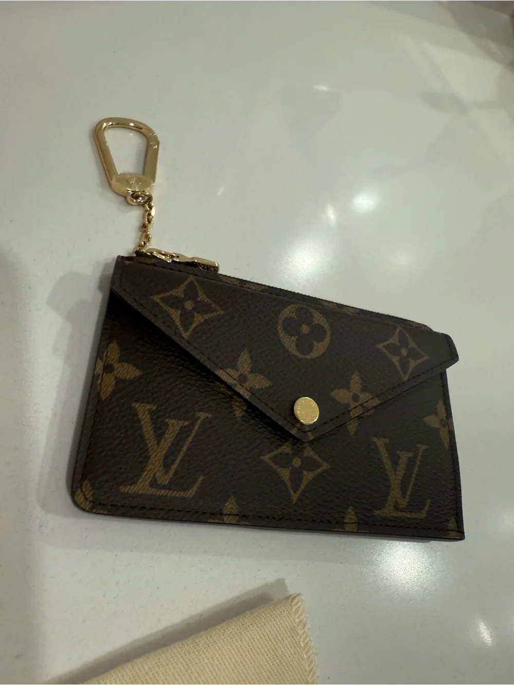 Louis Vuitton Monogram Card Holder Recto Verso with Gold Hardware